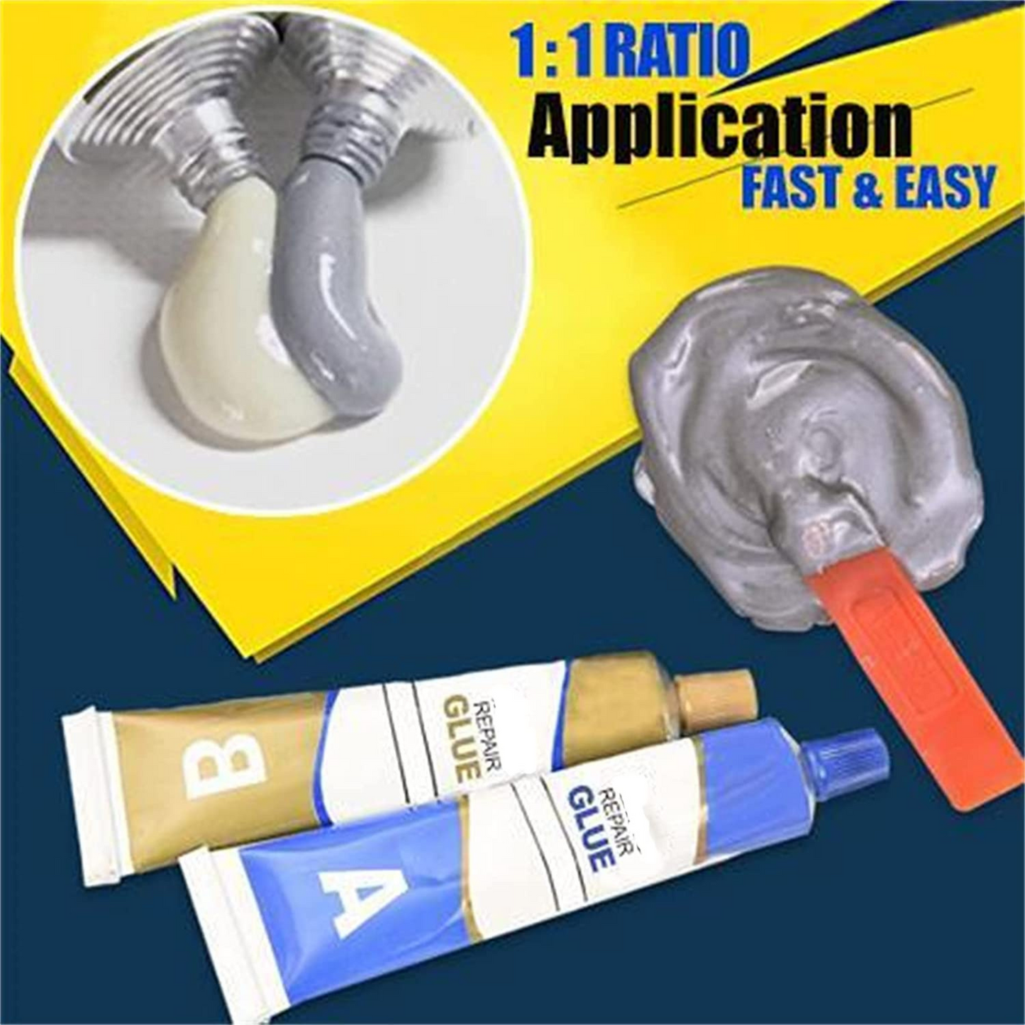 Metal repair glue (A&B)