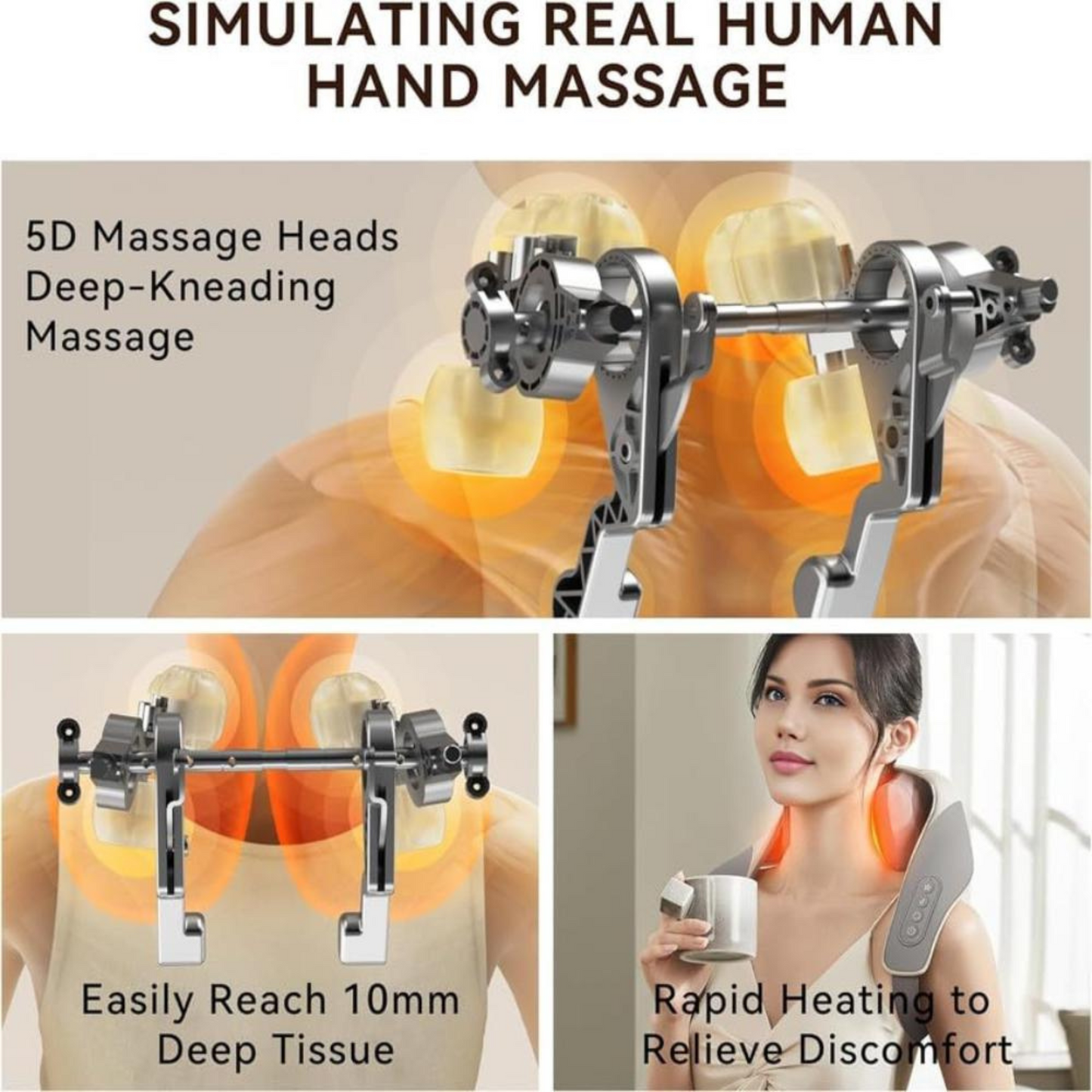 NeckRelief Pro Wireless Massager|1 Year Warranty
