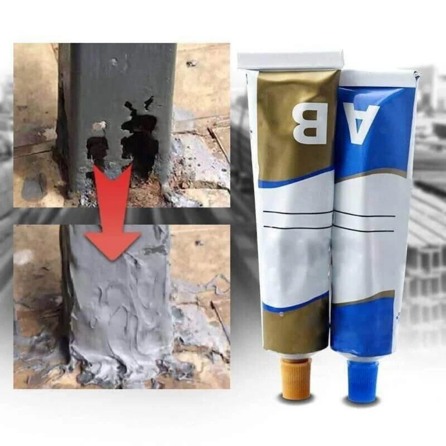 Metal repair glue (A&B)