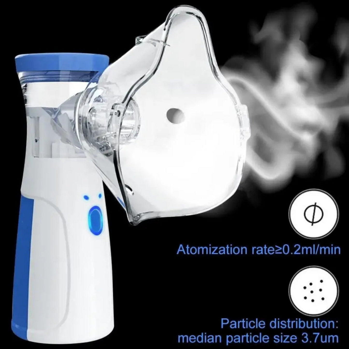 Portable Mesh Nebulizer for Quick, Silent & Effective Respiratory Relief | Rechargeable, Ultra-Quiet,Nebulizer for Adults & Kids| 1-Year Warranty