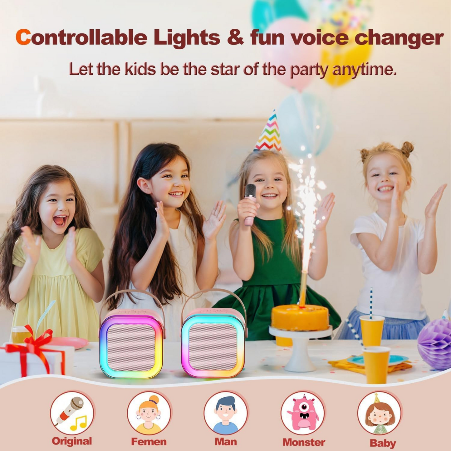 Mini Karaoke Speaker with Wireless Mic | 1-Year Warranty