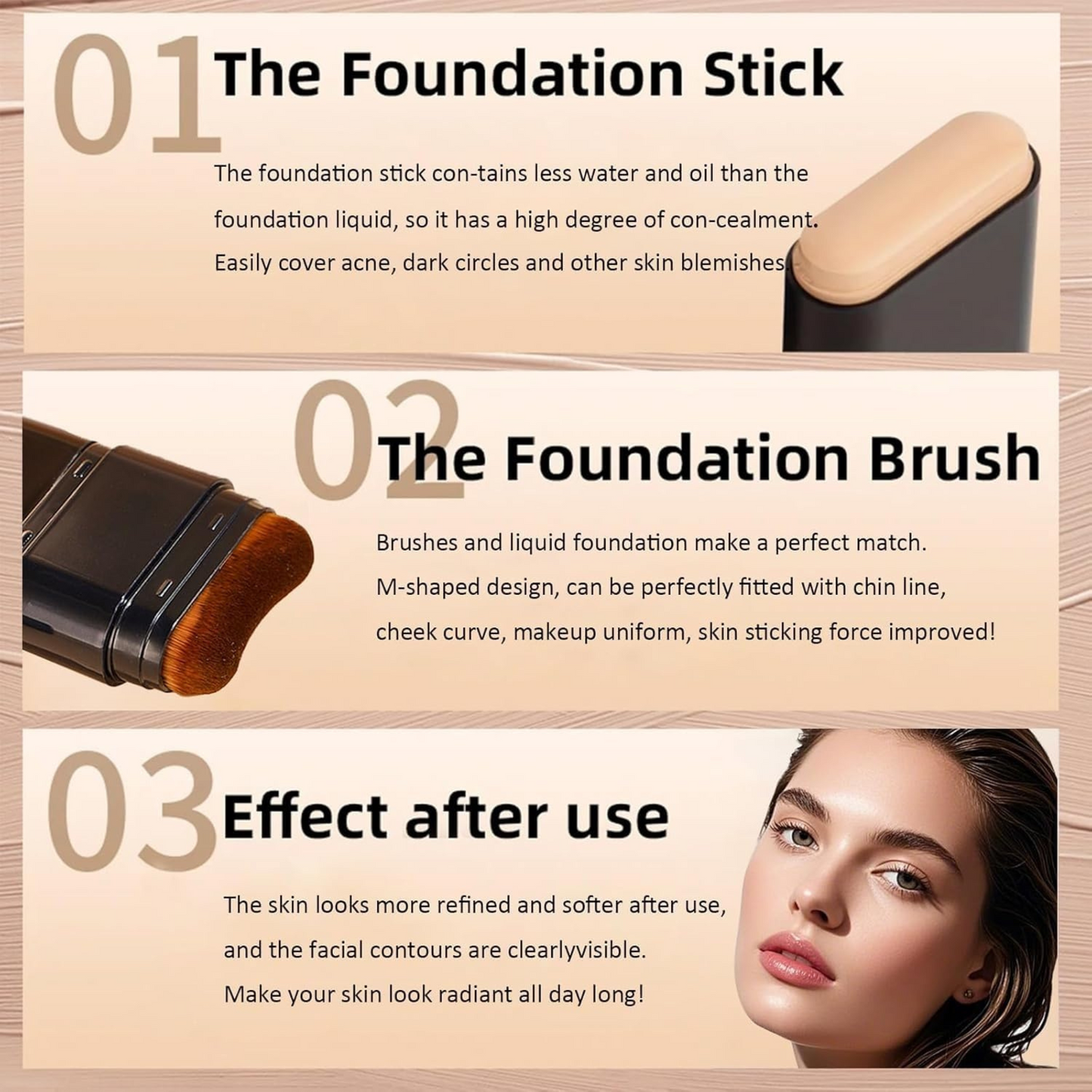 Glowstixi™ 2 in 1 Foundation Stick for Korean Glass Skin
