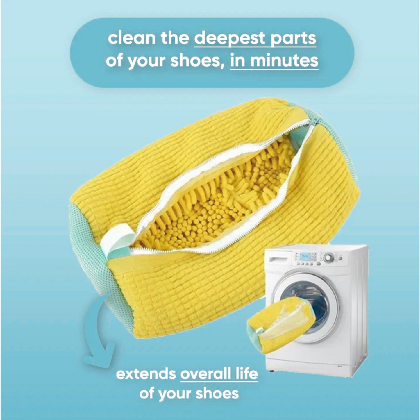 LazyWash™ – Shoe Cleaning Bag | At Home Deep Cleaning | Works with any Washing Machine