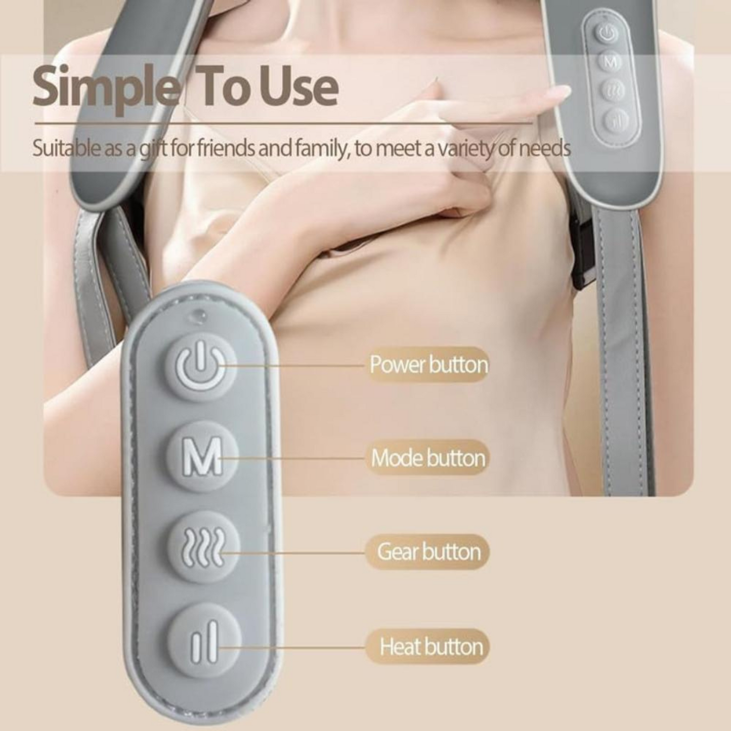 NeckRelief Pro Wireless Massager|1 Year Warranty