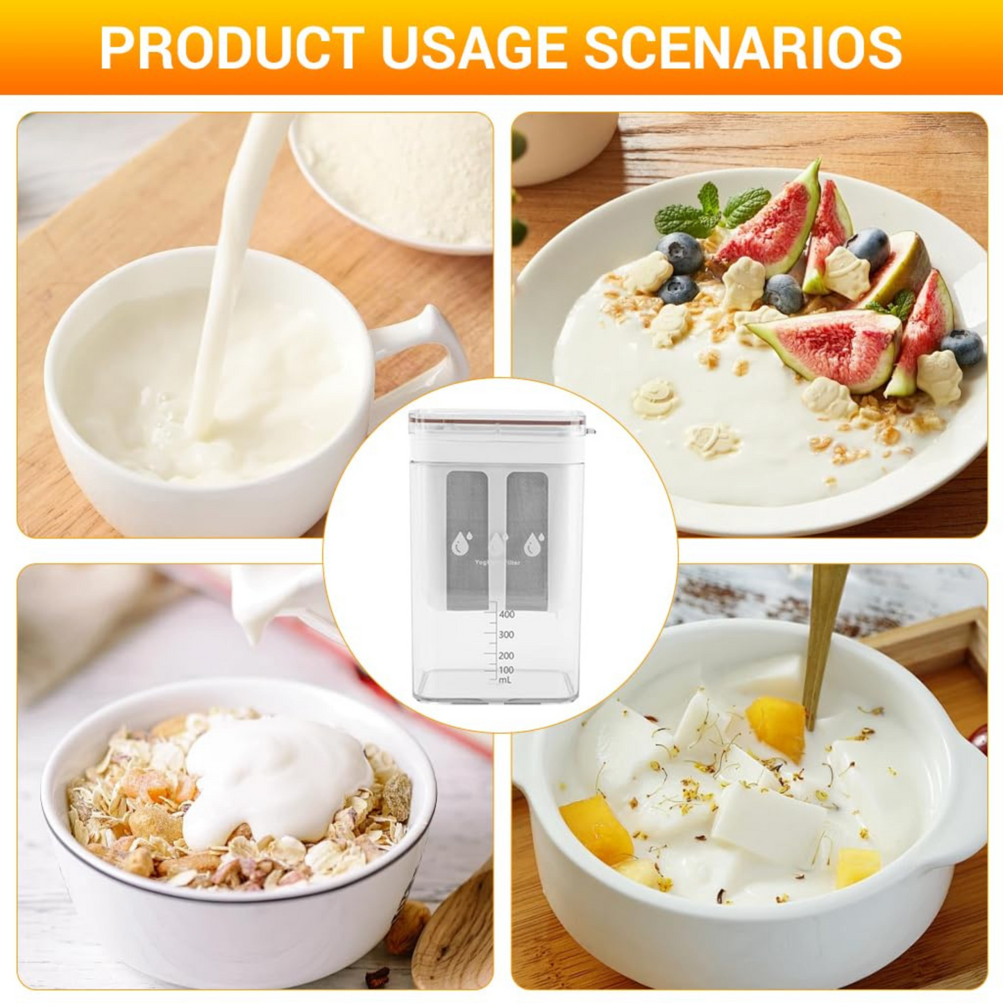 Yogurt Strainer with 1-Year Warranty