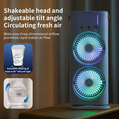 Double-head Powerful Air Cooler (With Remote)