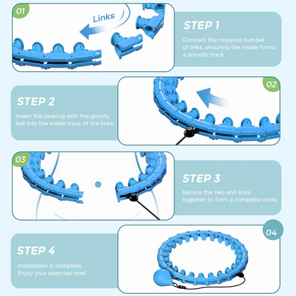 Smart Cardio Training Hula Hoop | 1 Year Warranty