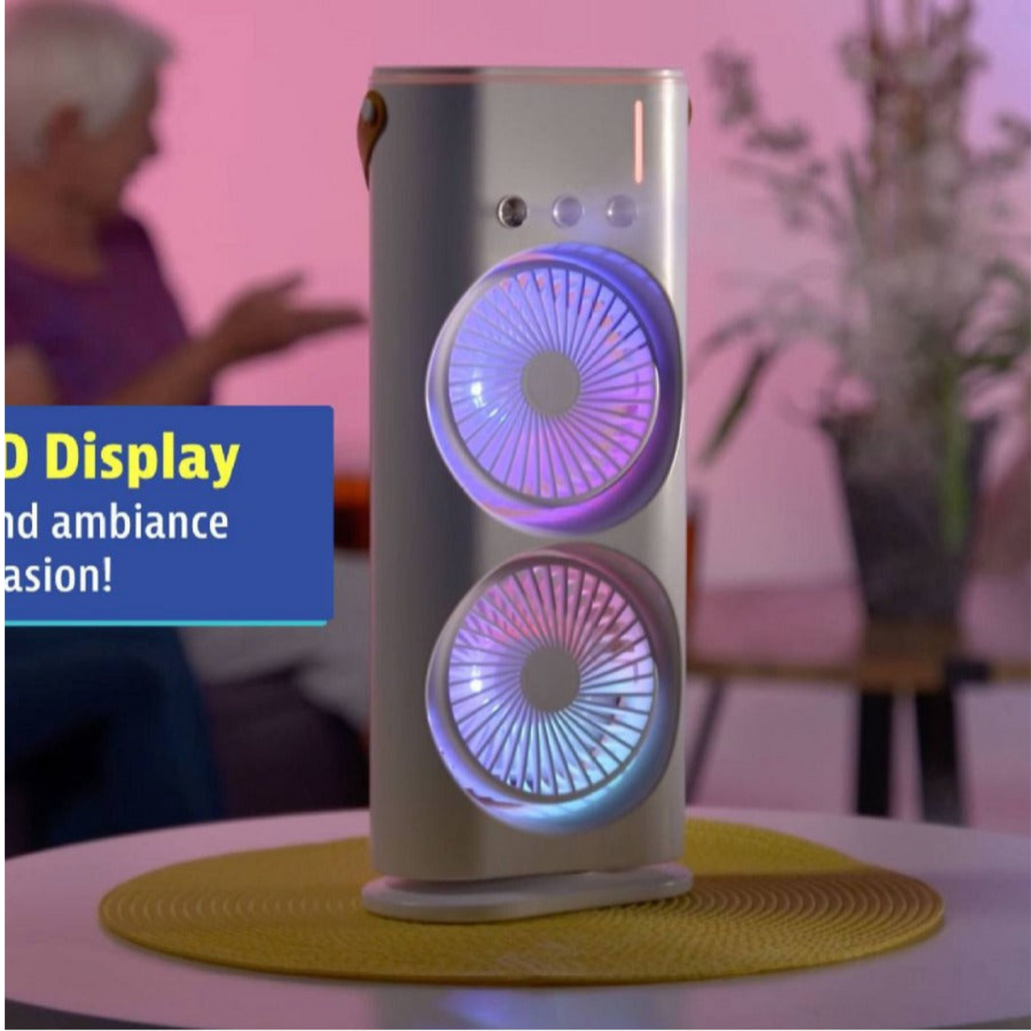 Double-head Powerful Air Cooler (With Remote)