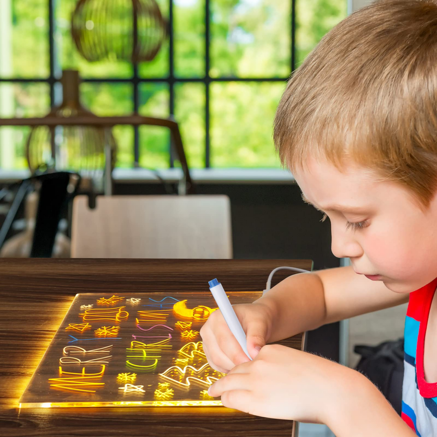 LED Glow Drawing Board with Accessories for Kids – 1 Year Warranty