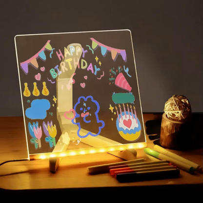 LED Glow Drawing Board with Accessories for Kids – 1 Year Warranty