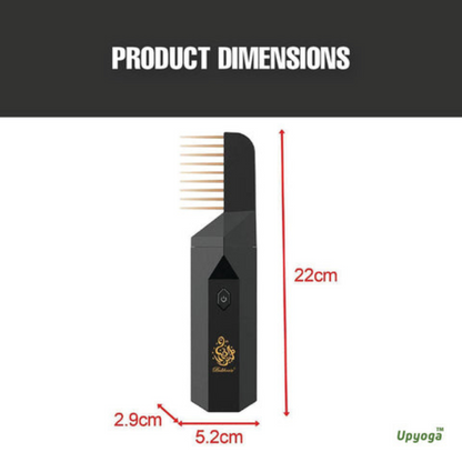 Upyoga 2 in 1 Hair Comb Incense Burner & Home Diffuser | 1 Year Warranty | Rechargeable | Bakhoor Included
