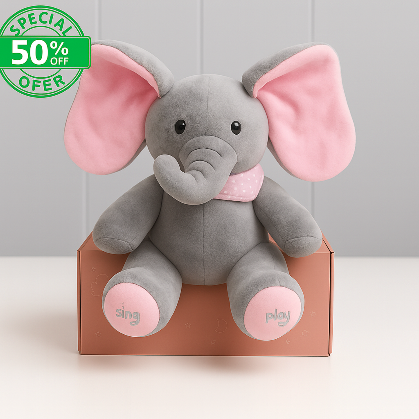 Jumbo™ - Peek-a-Boo Elephant | 1 Year Warranty
