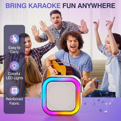 Mini Karaoke Speaker with Wireless Mic | 1-Year Warranty