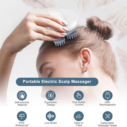 Hair Density and Growth-Stimulating Therapy Scalp Massager | 1 -Year Warranty