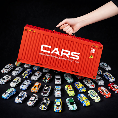 Wheelbee™ Pull Back 48 Piece Car Box with 1 Year Warranty