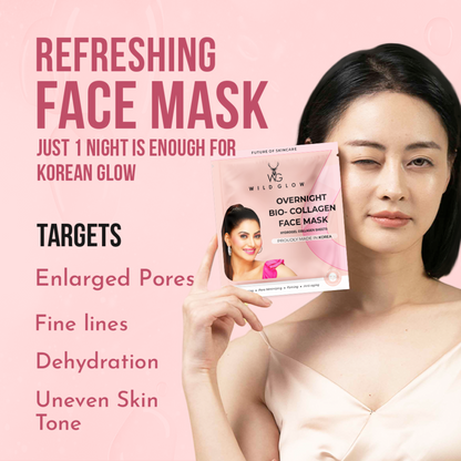 Wild Glow Korean Face Mask With Real Deep Bio-Collagen