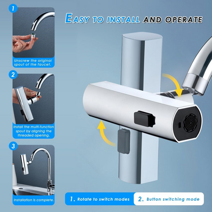 FlowJetexy™ 3 in 1 Waterfall Kitchen Faucet