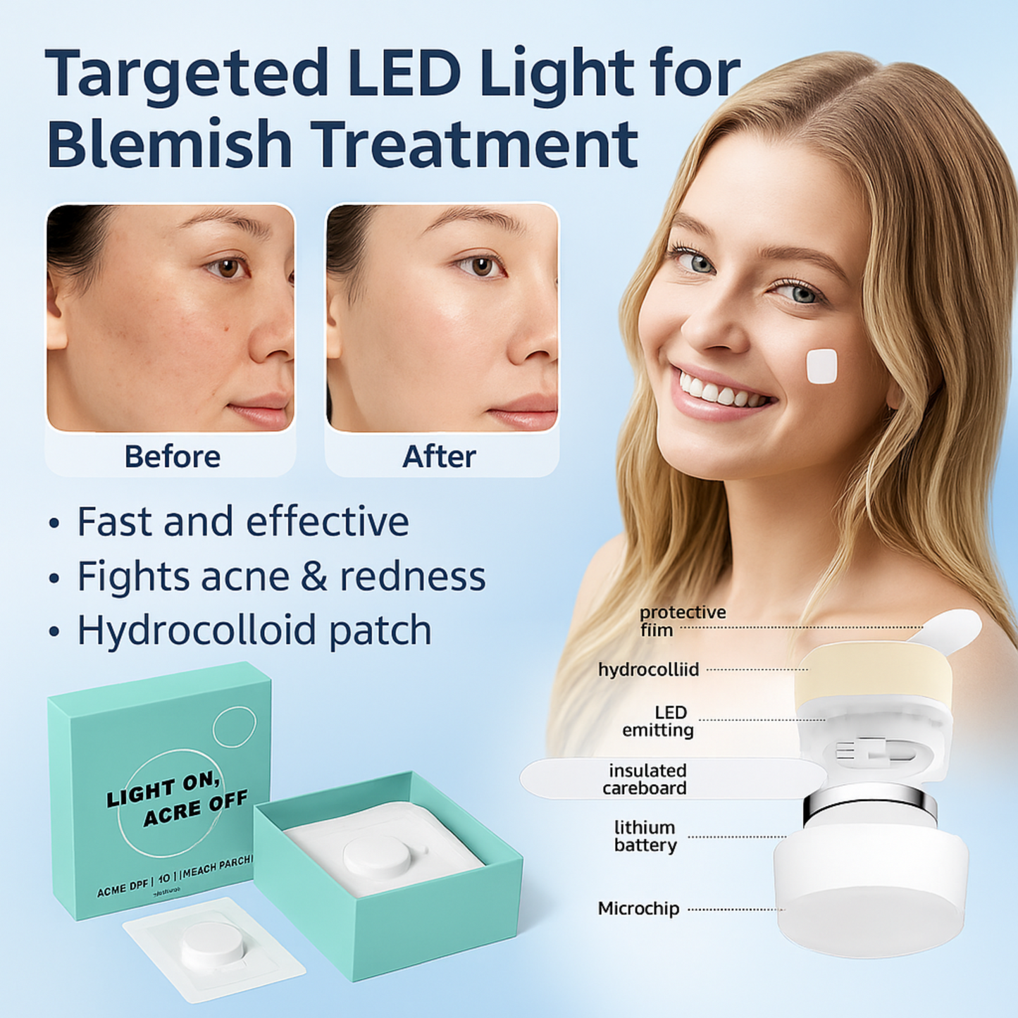 MXYE™ – LED Light Therapy Pimple Patch