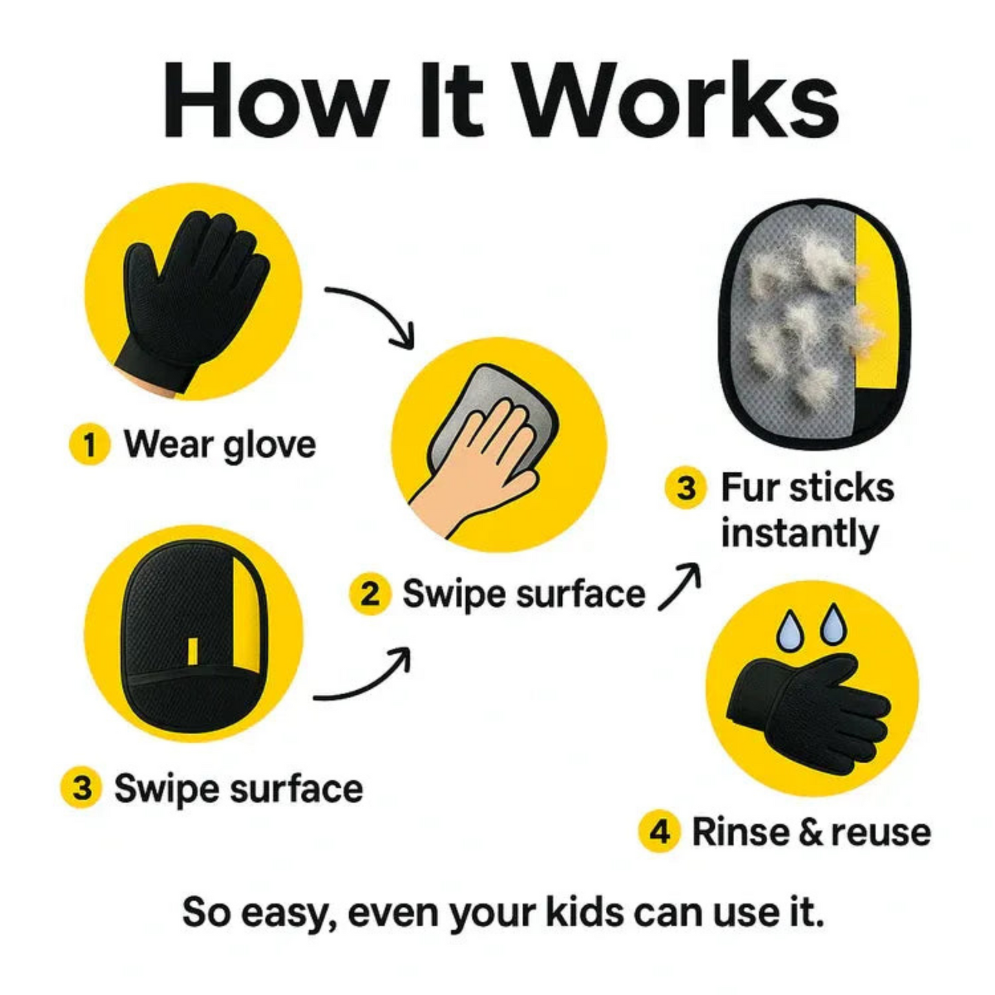 FurEase™ Pet hair Removal Gloves