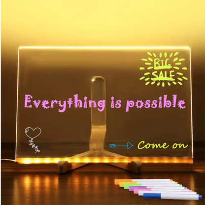 LED Glow Drawing Board with Accessories for Kids – 1 Year Warranty