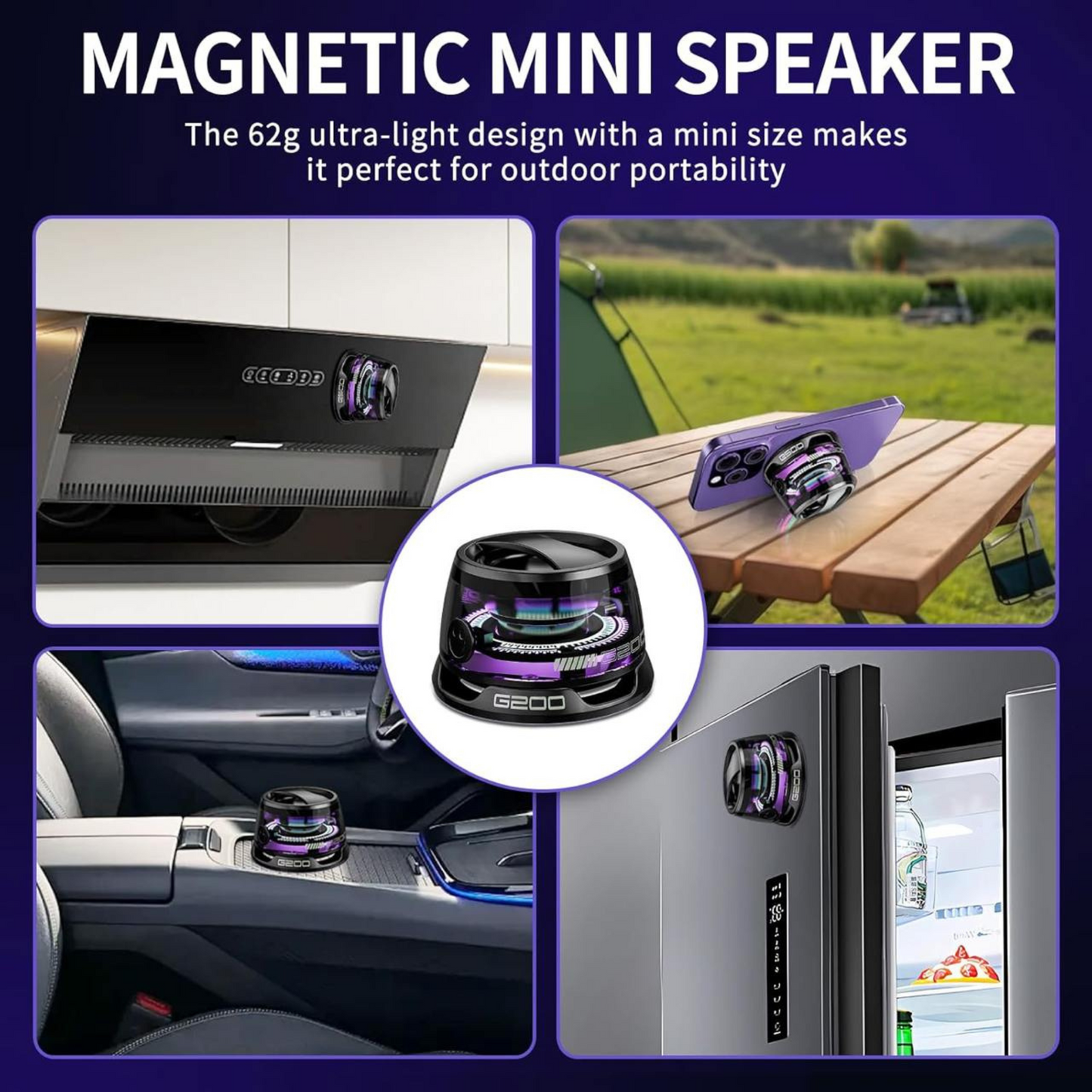 Multifunctional magnetic Bluetooth speaker
