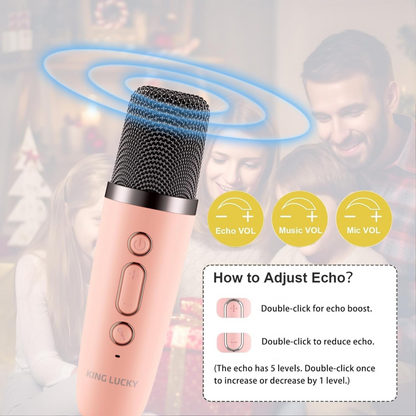 Mini Karaoke Speaker with Wireless Mic | 1-Year Warranty