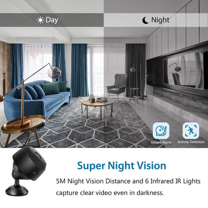 SpyView™ Mini WiFi Camera – 1080p HD | Audio Recording | 1-Year Warranty