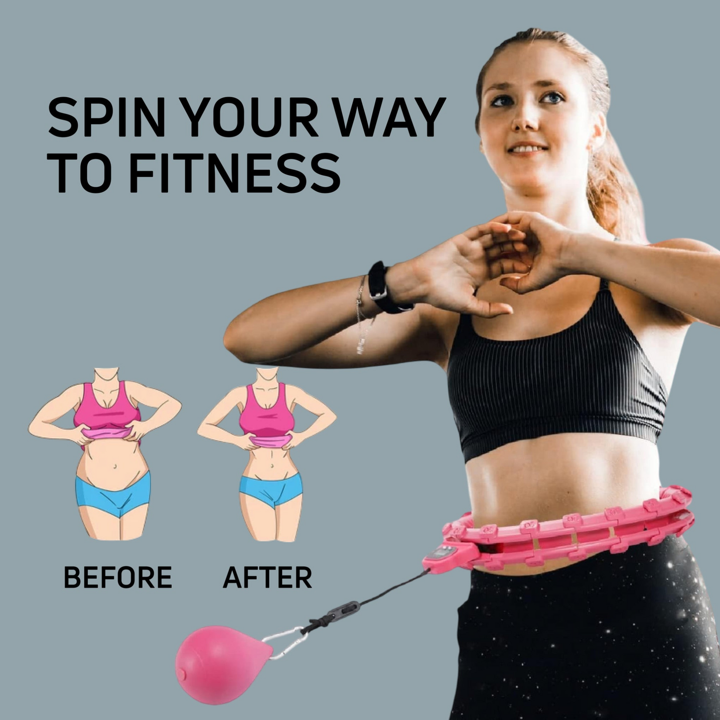 Smart Cardio Training Hula Hoop | 1 Year Warranty