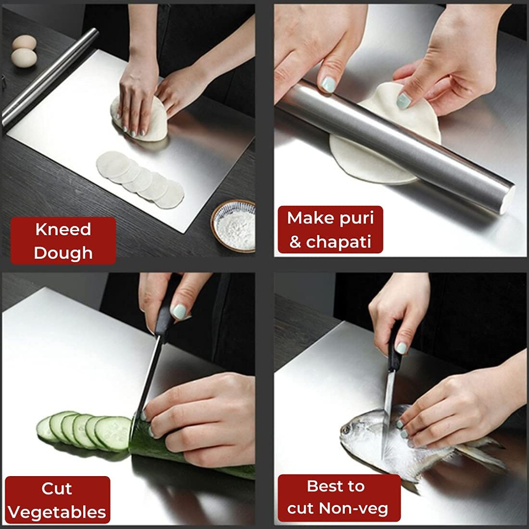 PREMIUM™ STAINLESS STEEL CHOPPING BOARD