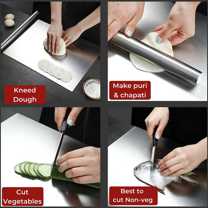 PREMIUM™ STAINLESS STEEL CHOPPING BOARD