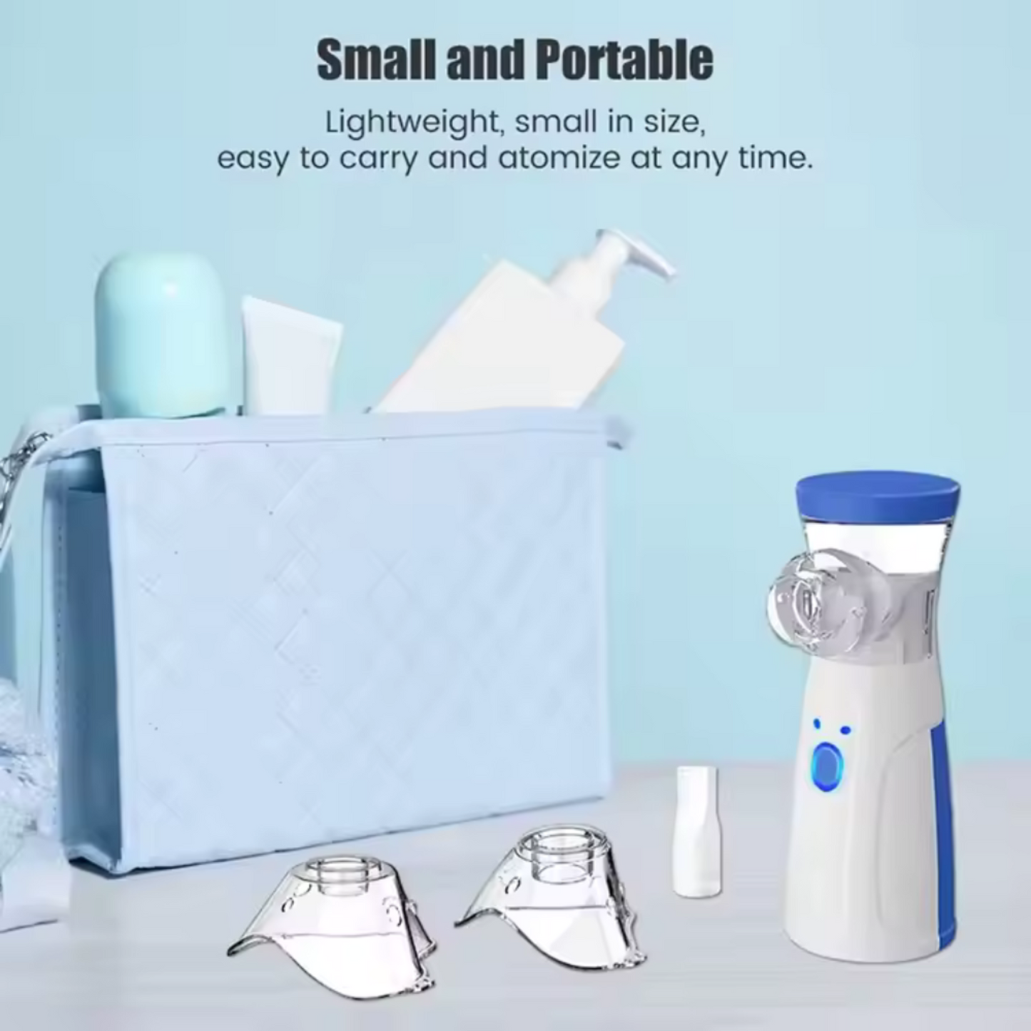 Portable Mesh Nebulizer for Quick, Silent & Effective Respiratory Relief | Rechargeable, Ultra-Quiet,Nebulizer for Adults & Kids| 1-Year Warranty