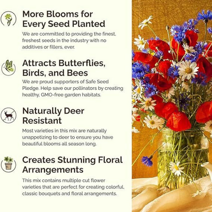 ✨Mix Premium Flower Seed's + Plant Growth Supplement Free