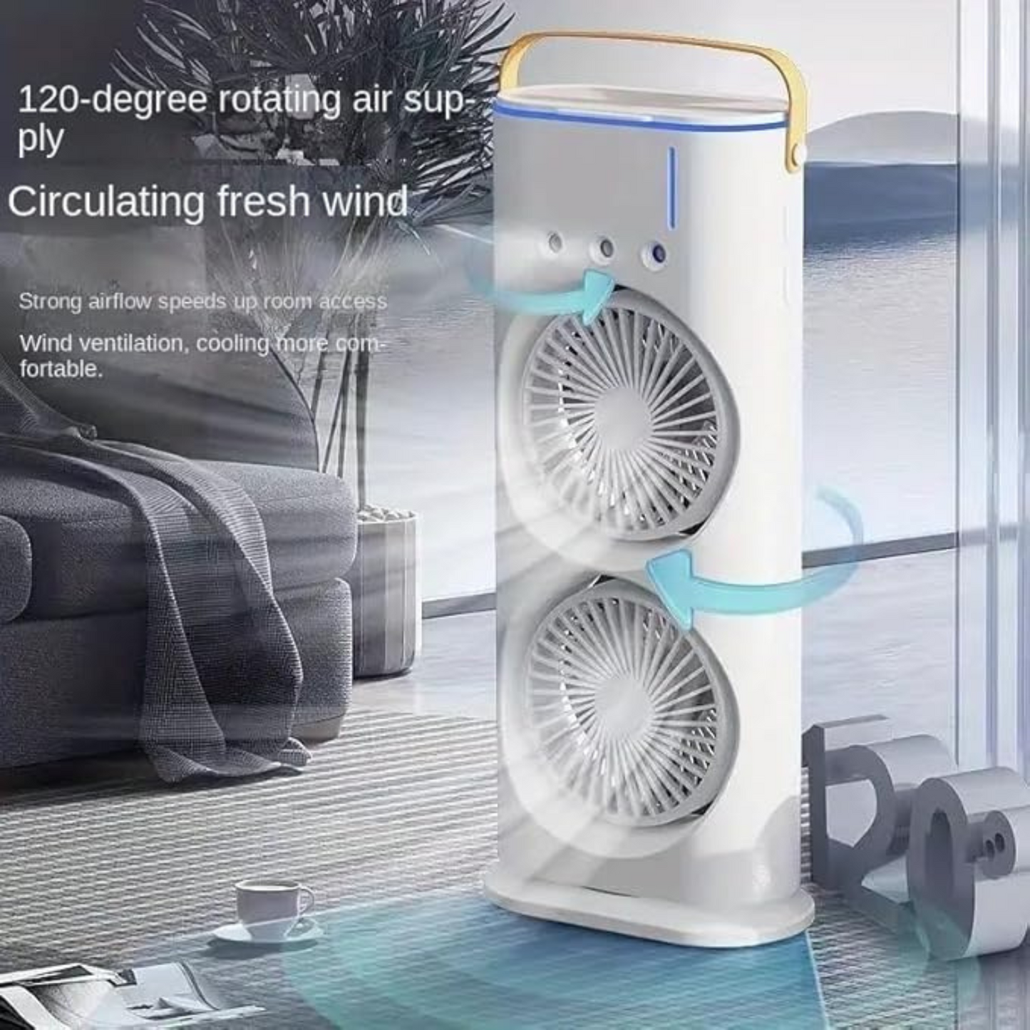 Double-head Powerful Air Cooler (With Remote)