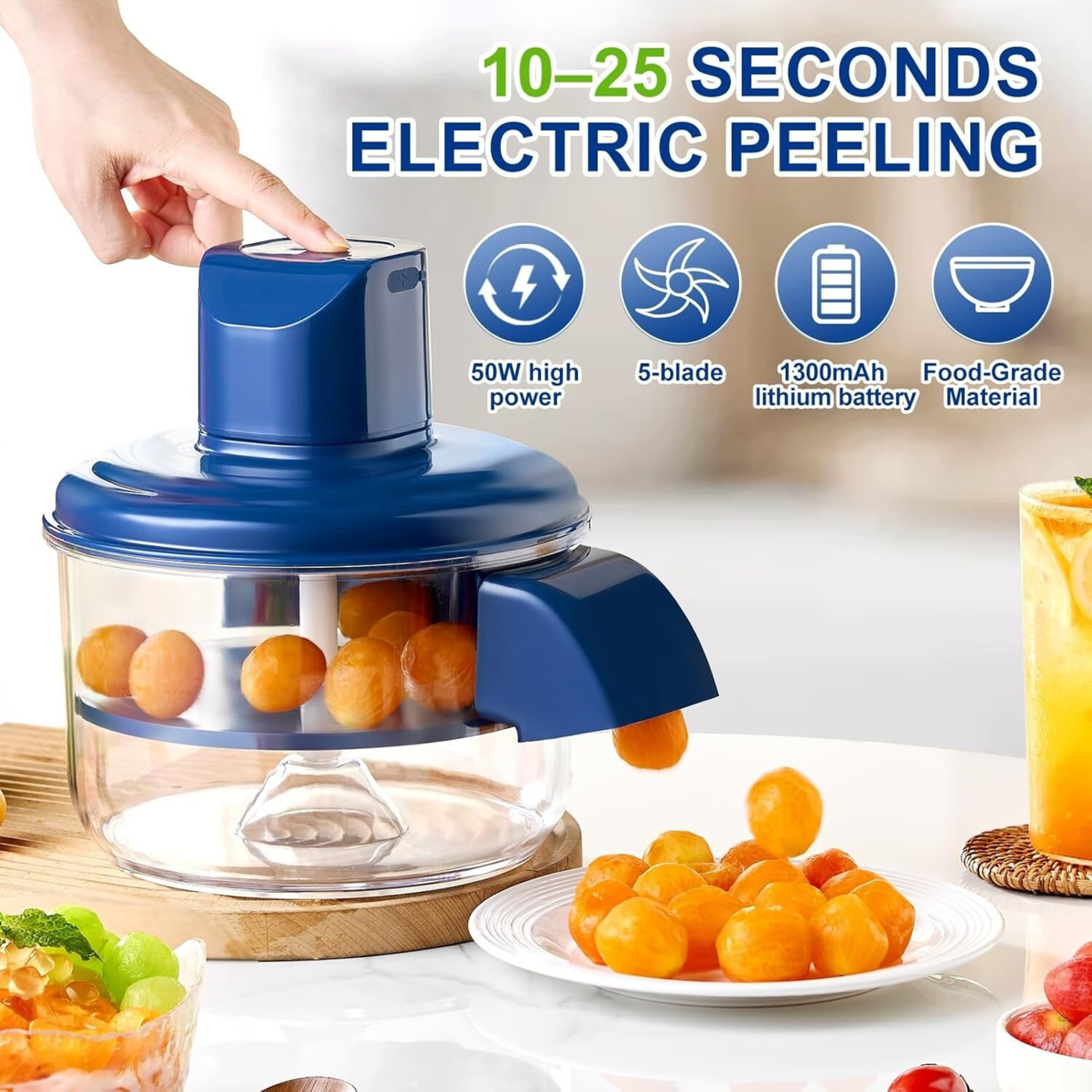 PeelEase™ Pro Electric Potato & Vegetable Peeler| 1-Year Warranty