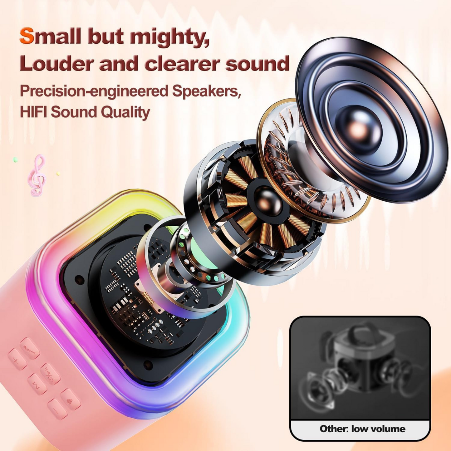 Mini Karaoke Speaker with Wireless Mic | 1-Year Warranty