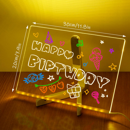 LED Glow Drawing Board with Accessories for Kids – 1 Year Warranty
