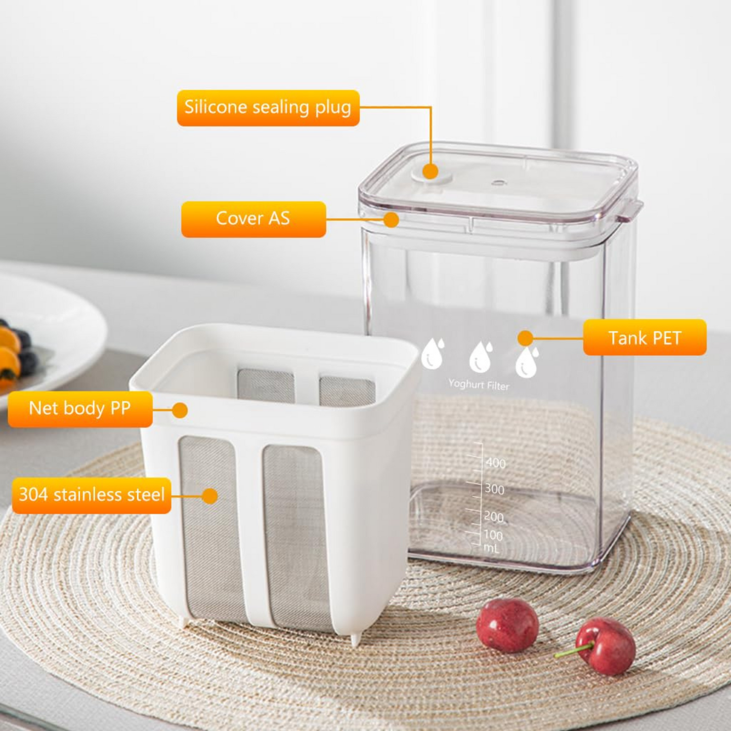 Yogurt Strainer with 1-Year Warranty
