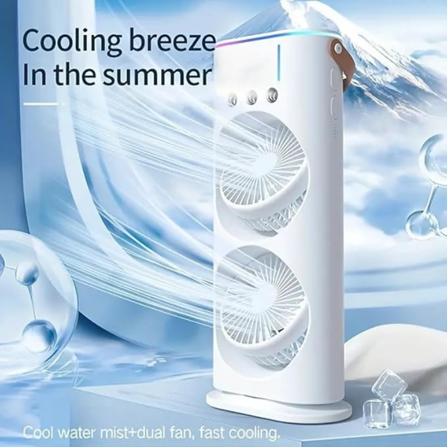 Double-head Powerful Air Cooler (With Remote)