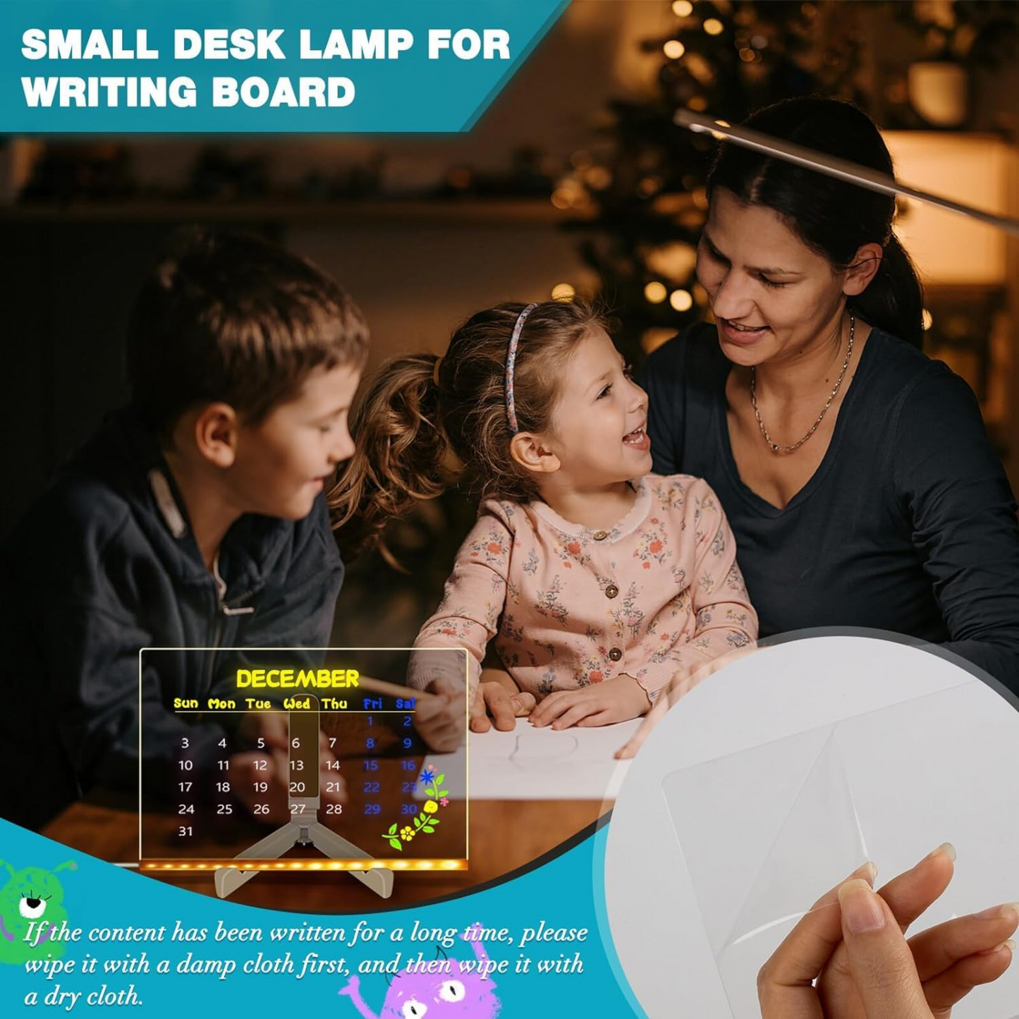 LED Glow Drawing Board with Accessories for Kids – 1 Year Warranty